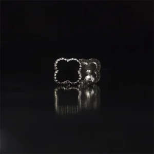 Aretes Plata 4 Petalos