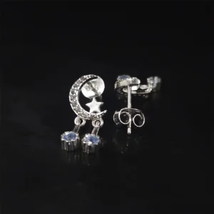Aretes Plata Luna